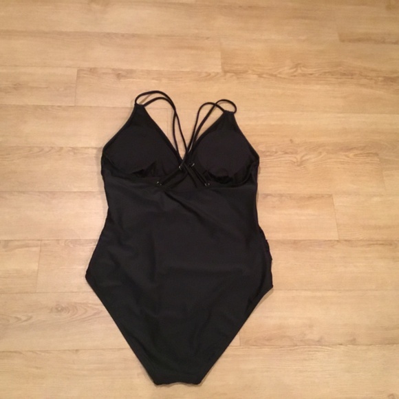 Women's V-Neck Tummy Control One Piece Bathing Suit - Picture 7 of 8